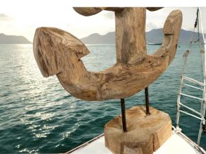 Maritime Dekoration Anker aus Holz handgefertigt