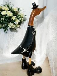 Bambusente Bräutigam Hochzeitsdeko Tischdeko Geschenkidee zur Hochzeit